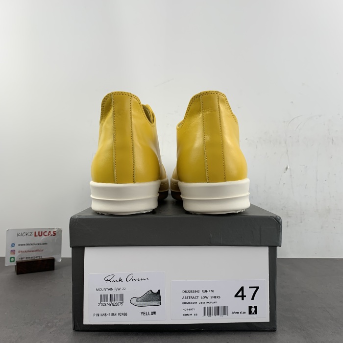 Men Women R*ick O*wens LOW Leather Top Sneaker CP 20240516-1