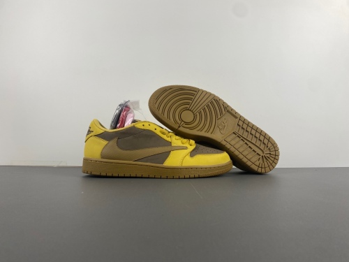 Air Jordan 1 Low Travis Scott khaki Yellow DM7866-665