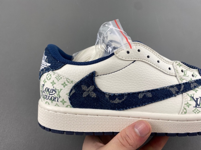 Air Jordan 1 Low Travis Scott L*V White Blue SJ2968-004