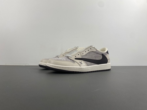 Air Jordan 1 Low Travis Scott L*V White Grey LX1988-100