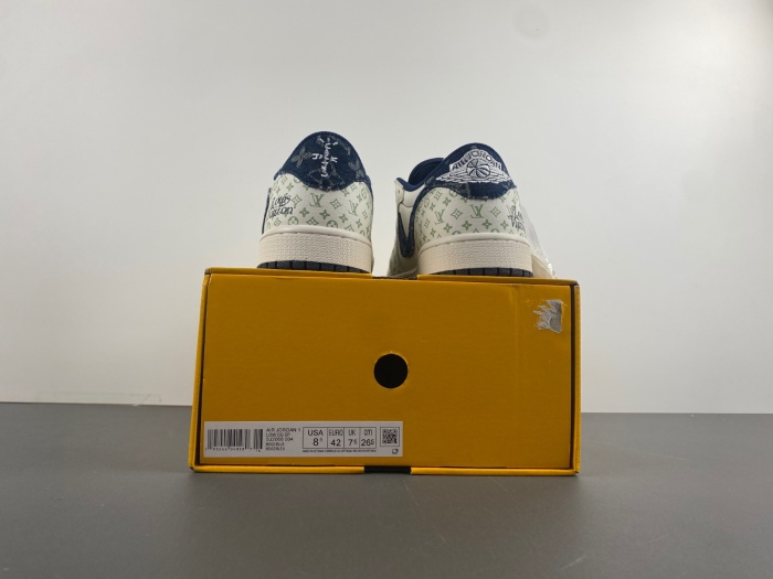Air Jordan 1 Low Travis Scott L*V White Blue SJ2968-004