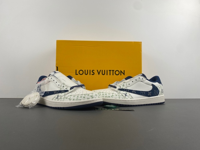 Air Jordan 1 Low Travis Scott L*V White Blue SJ2968-004