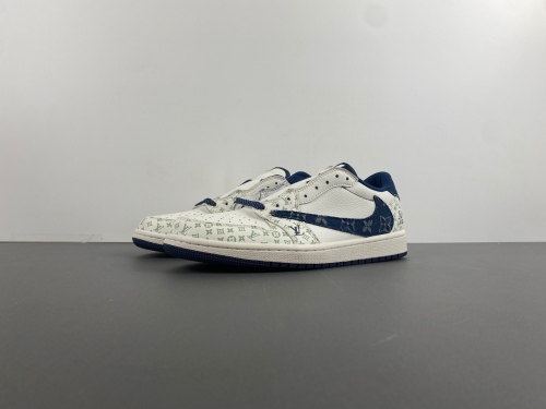 Air Jordan 1 Low Travis Scott L*V White Blue SJ2968-004