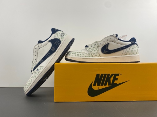 Air Jordan 1 Low Travis Scott L*V White Blue SJ2968-004