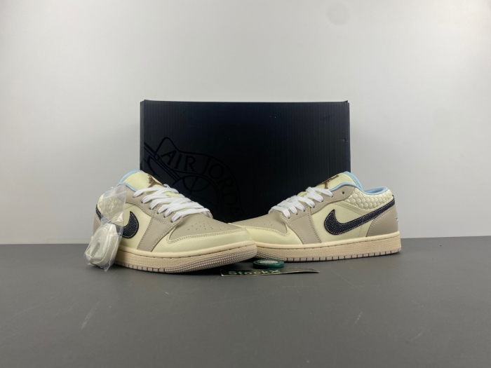 Air Jordan 1 Low SE Sanddrift Glacier Blue  HQ3440-101