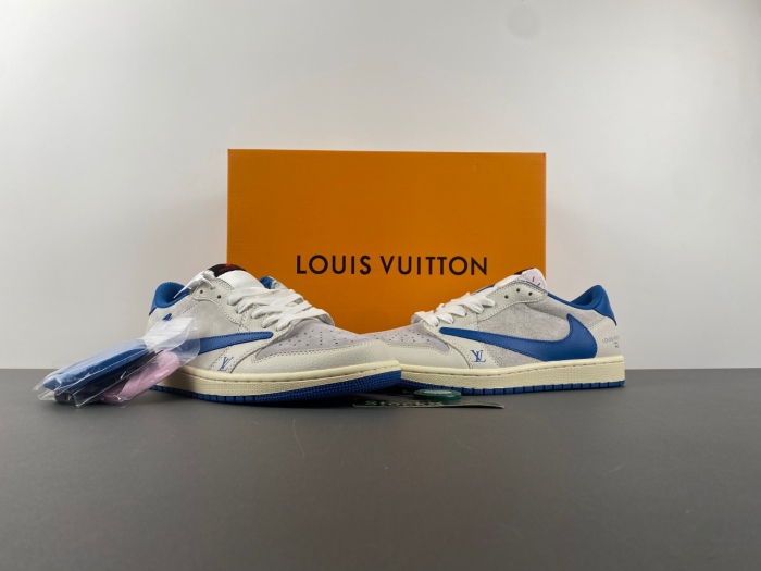 Air Jordan 1 Low Travis Scott L*V Blue Grey LX1988-033