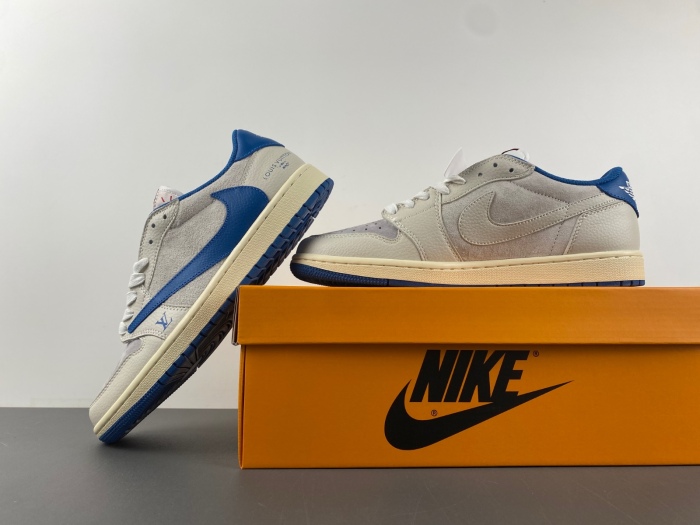 Air Jordan 1 Low Travis Scott L*V Blue Grey LX1988-033