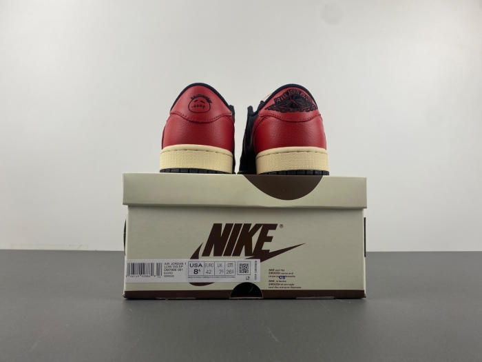 Air Jordan 1 Low Travis Scott Black Red DM7866-061