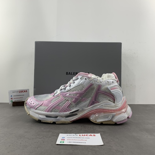 Men Women B*lenciaga Runner Pink White MK220927-3