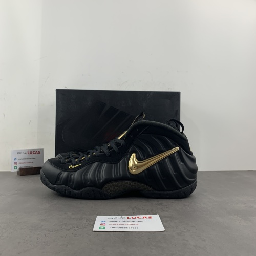 Air Foamposite Pro Black Metallic Gold  624041-009