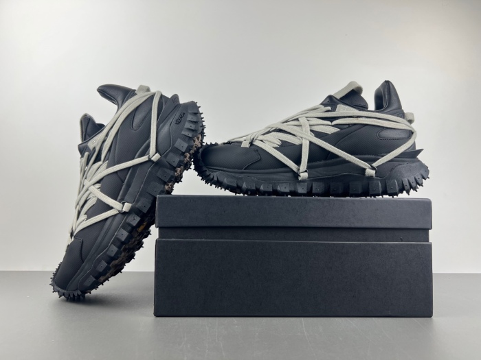 R*ick O*wens x M*oncler Trailgrip Megalace Black