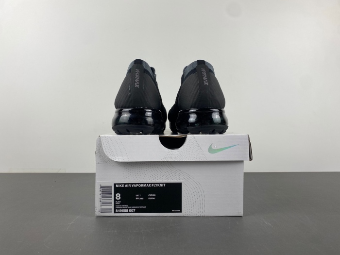 Air VaporMax Flyknit Black Dark Grey  849558-007