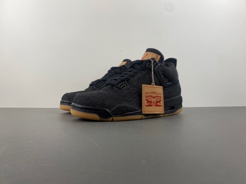 Air Jordan 4 Retro Levi's Black  AO2571 001