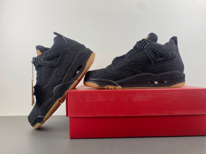 Air Jordan 4 Retro Levi's Black  AO2571 001
