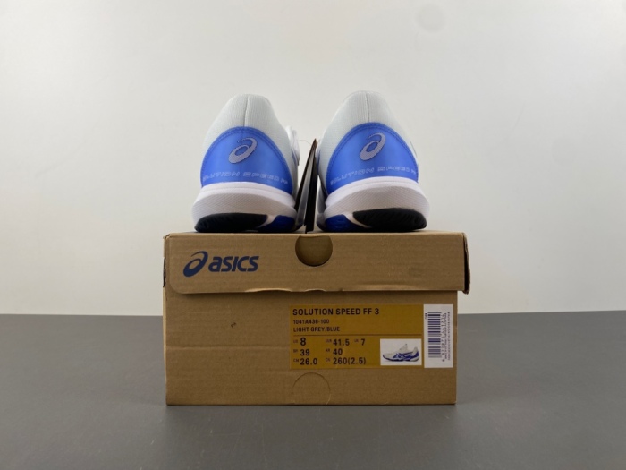 ASICS Solution Speed FF 3 White Tuna Blue  1041A438-100