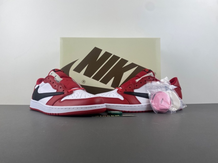 Air Jordan 1 Retro Low OG SP Travis Scott Red White DM7866-101