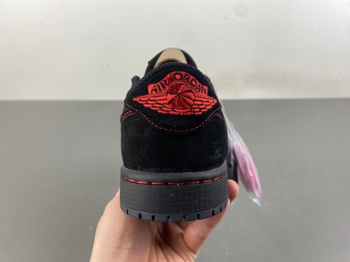Air Jordan 1 Low Travis Scott Black red line DM7866-003