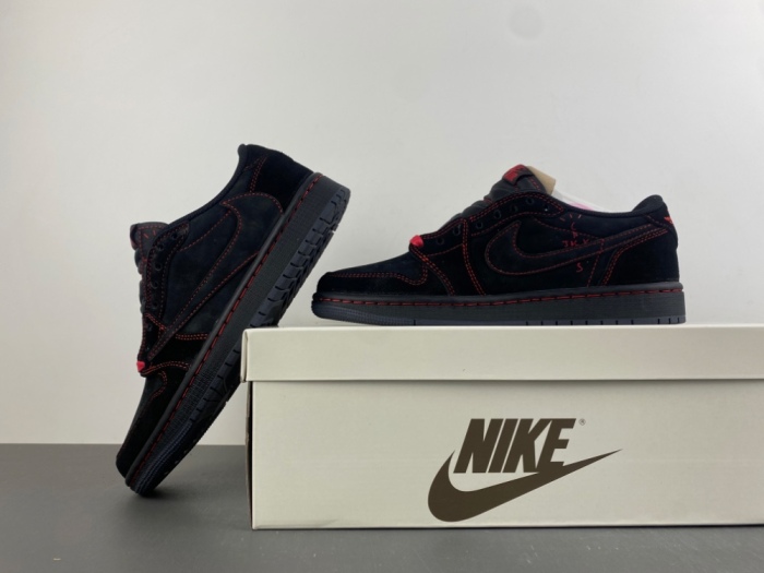 Air Jordan 1 Low Travis Scott Black red line DM7866-003