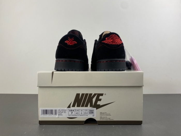 Air Jordan 1 Low Travis Scott Black red line DM7866-003