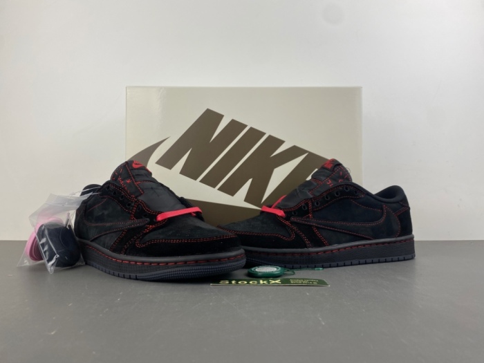 Air Jordan 1 Low Travis Scott Black red line DM7866-003