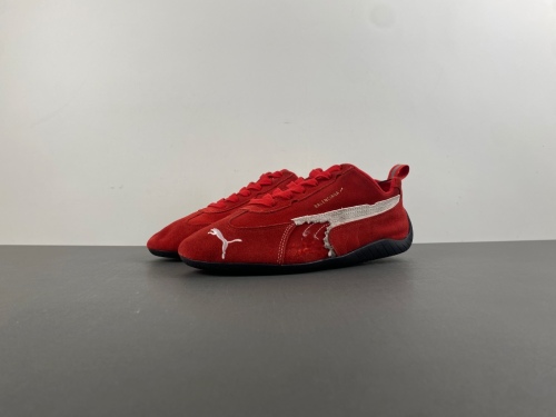 B*alenciaga x P*uma Speedcat Suede Distressed Red White 847146 WSDSD 6910 / 406519-03