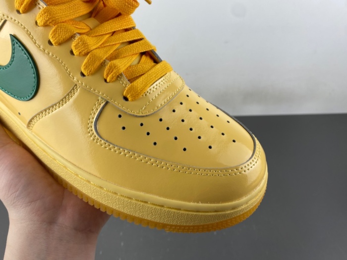 Air Force 1 Low Patent Leather Topaz Gold Pine Green IO4489-700