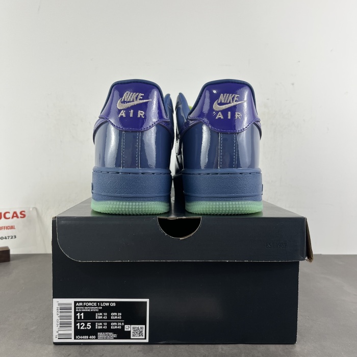 Air Force 1 Low Patent Leather Mystic Navy Grape Ice IO4489-400