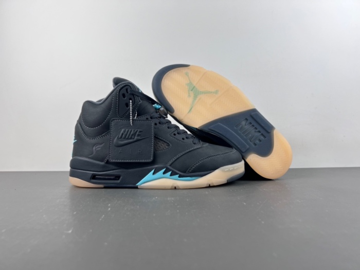 Air Jordan 5 Retro SoleFly Black Aurora Green IU0734-001