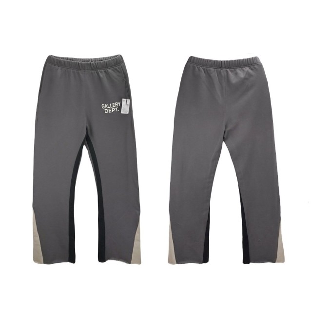 spliced wide-leg trousers