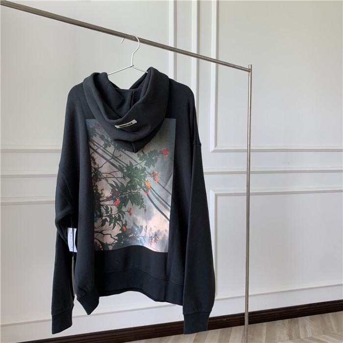 1:1 quality version Fear Of God fog Flower hoodie Black White