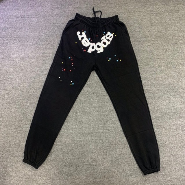 Young Thug Sp5der Black stars sweat pants