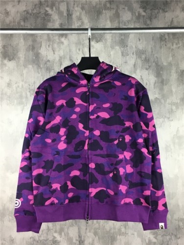 1:1 Version Bape 1ST OG Full Camo Shark Full Zip up Hoodies Purple Camo