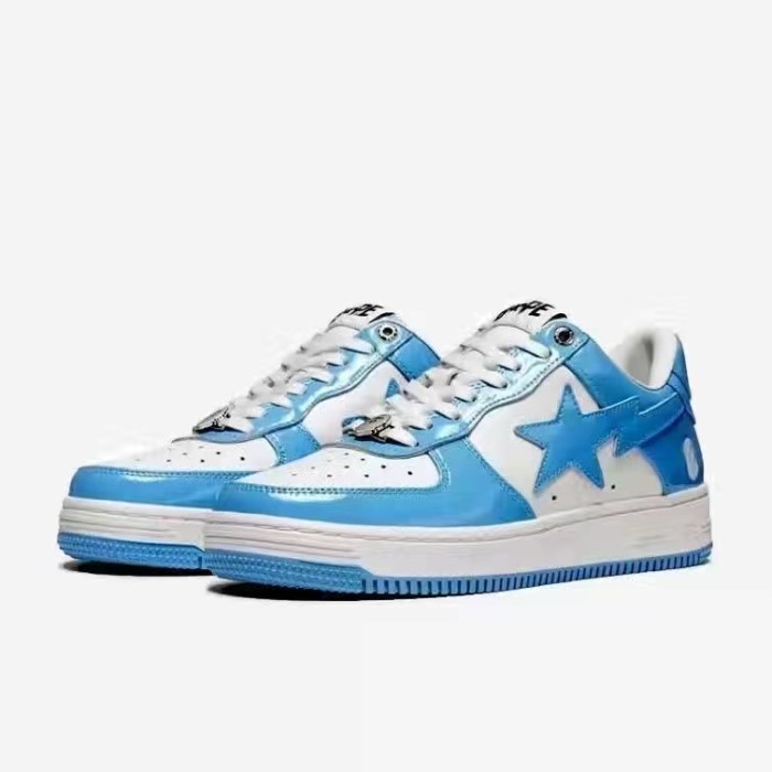 Bape sta patent leather shoes sneaker with og camo packing