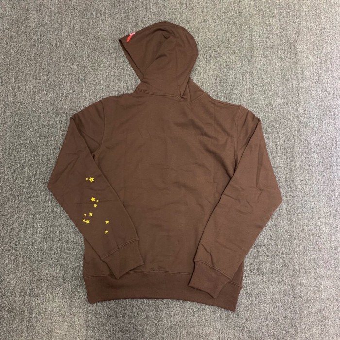 Young Thug Sp5der Spider web brown hoodie