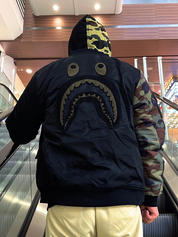 [Buy more Save more]Bape  shark camo green jacket 2 colors
