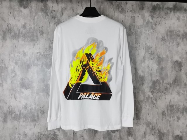 [Buy more Save more]PALACE 16SS TRI FIRE long sleeve tee black white