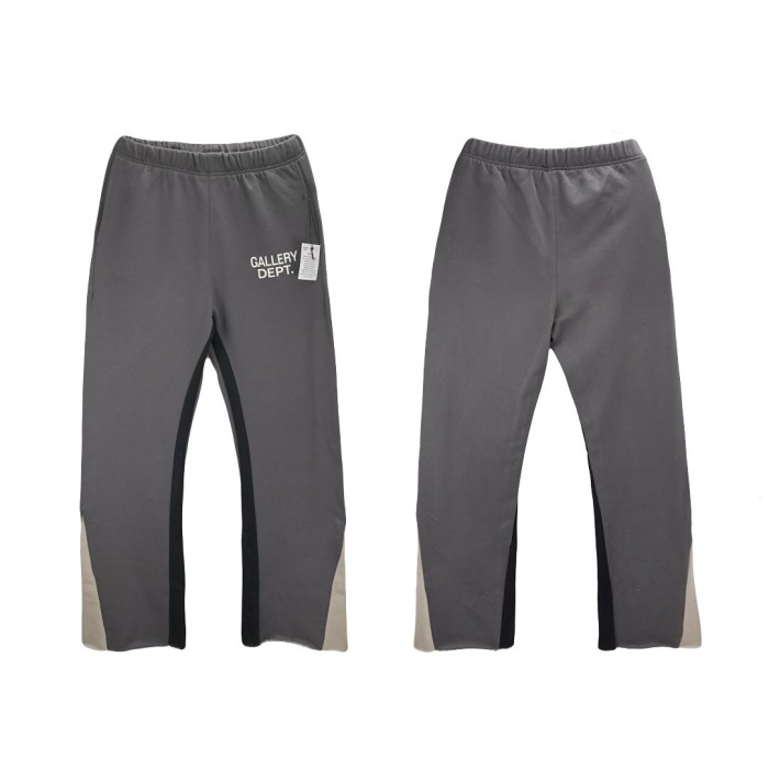 spliced wide-leg trousers