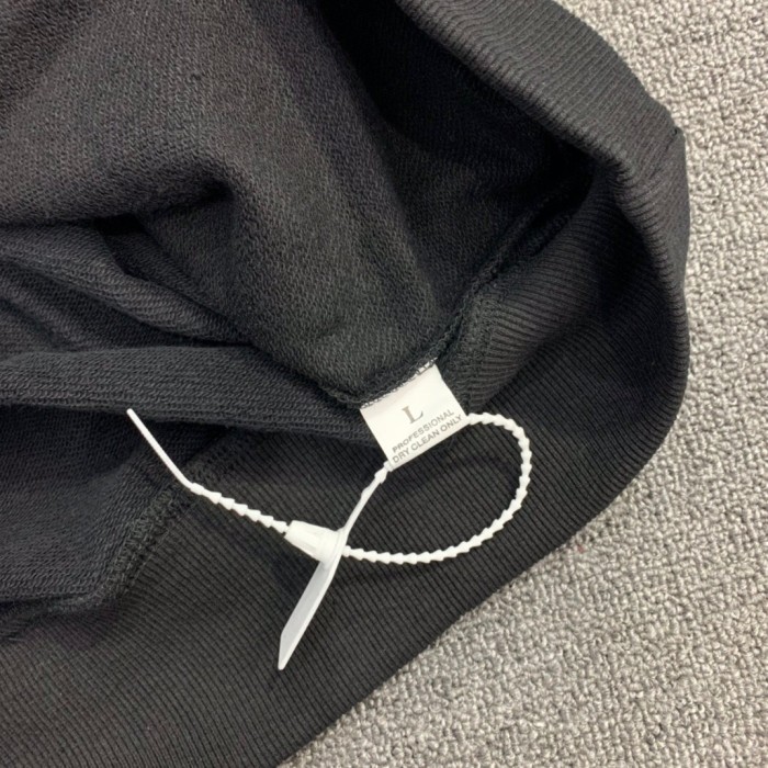 Young Thug Sp5der foamed print hoodie black