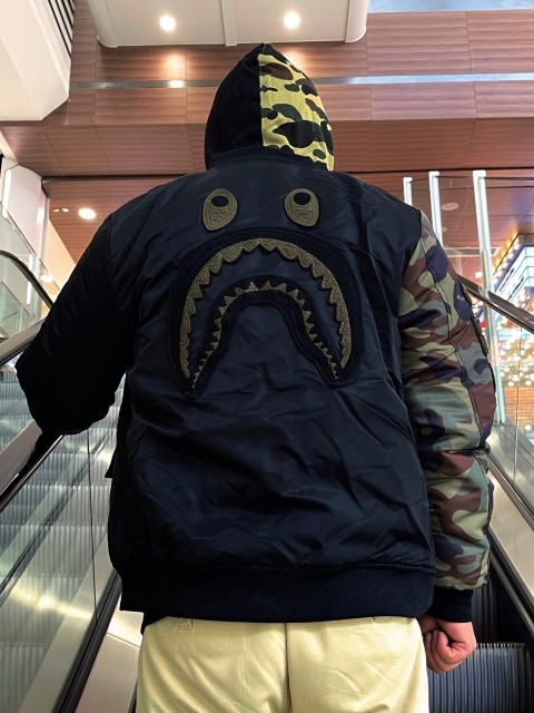 [Buy more Save more]Bape  shark camo green jacket 2 colors