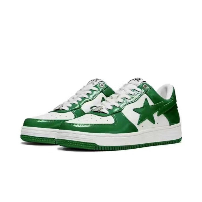 Bape sta patent leather shoes sneaker with og camo packing