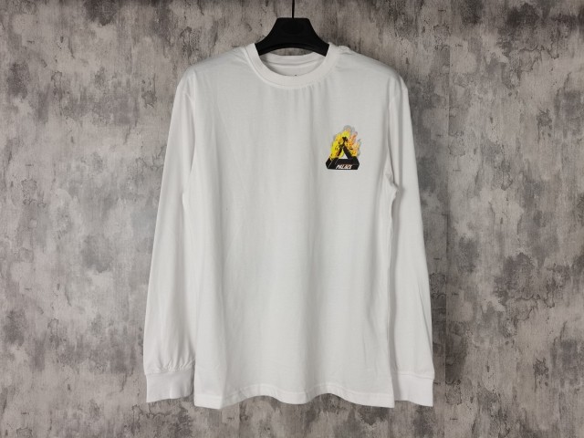 [Buy more Save more]PALACE 16SS TRI FIRE long sleeve tee black white