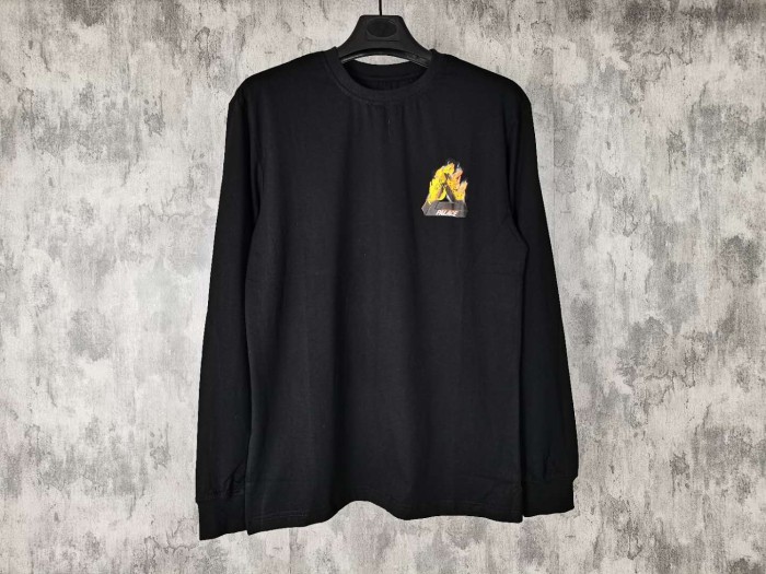 [Buy more Save more]PALACE 16SS TRI FIRE long sleeve tee black white