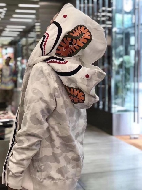 [Buy More Save More]1:1 Bape double hood glow in dark shark hoodie