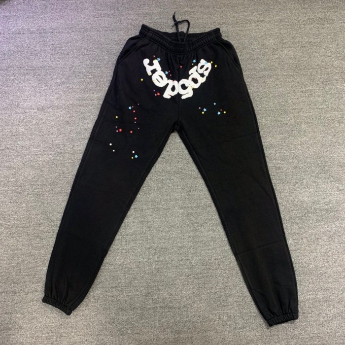 Young Thug Sp5der Black stars sweat pants