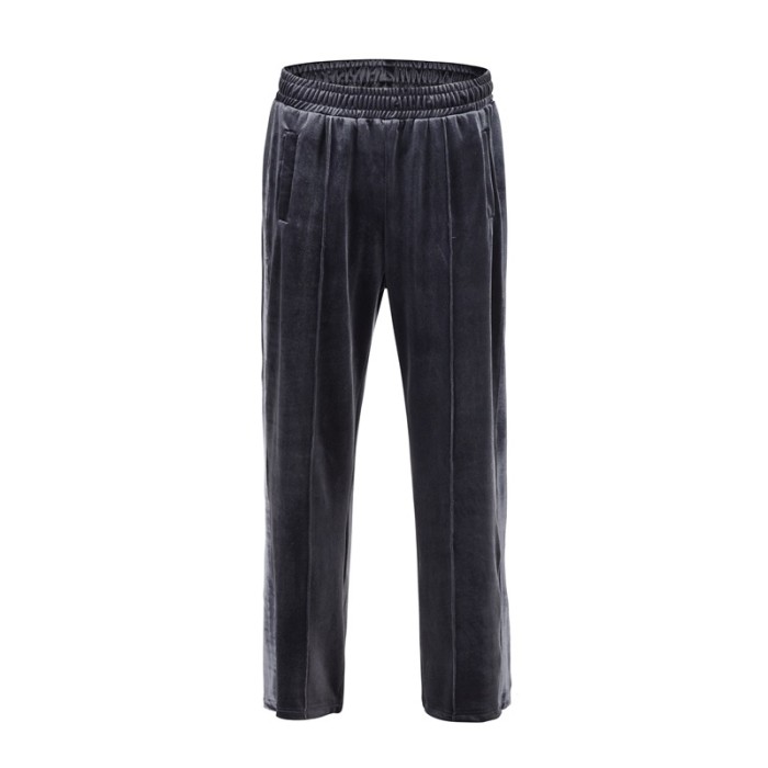 [Buy more Save more]Street style velvet pants black brown