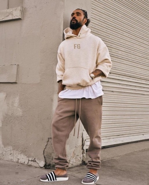 [buy more save more] 1:1 quality version Fear of God 7th Collection FG flocking logo hoodie 2 colors