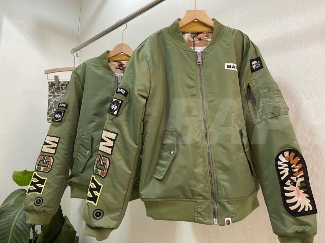 [Buy more Save more]Bape  shark camo green jacket 2 colors