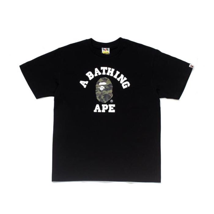 Bape Camouflage Little Ape Head Text Print Short Sleeve