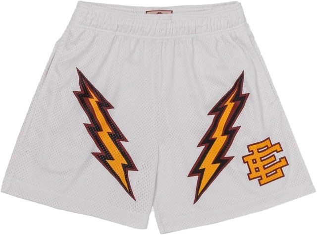  Eric Emanuel Golden state Warriors double lighting logo shorts 8 colors