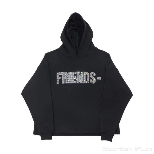 Vlone Black Friday Friends logo diamonds hoodie